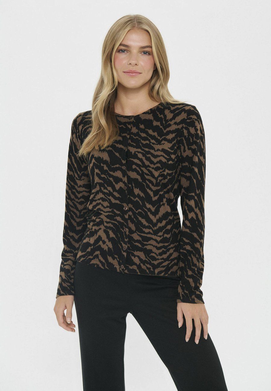 

Кардиган Saint Tropez ZHILASZ R-NECK, Black Shifted Strokes/Metallic Black