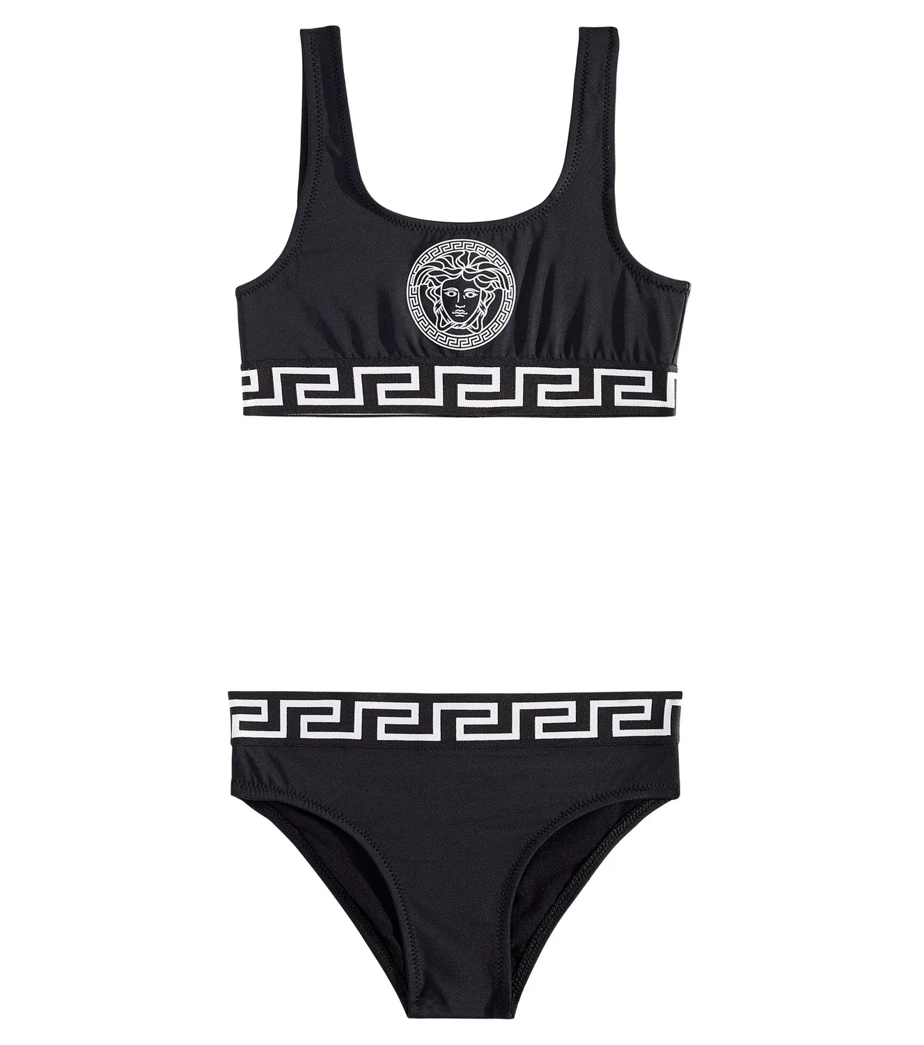 Комплект бикини с принтом Медузы Versace Kids, черный
