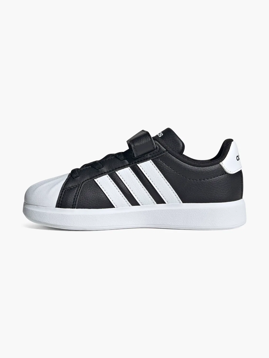 Детские кроссовки на липучках Adidas, черный — фото 4