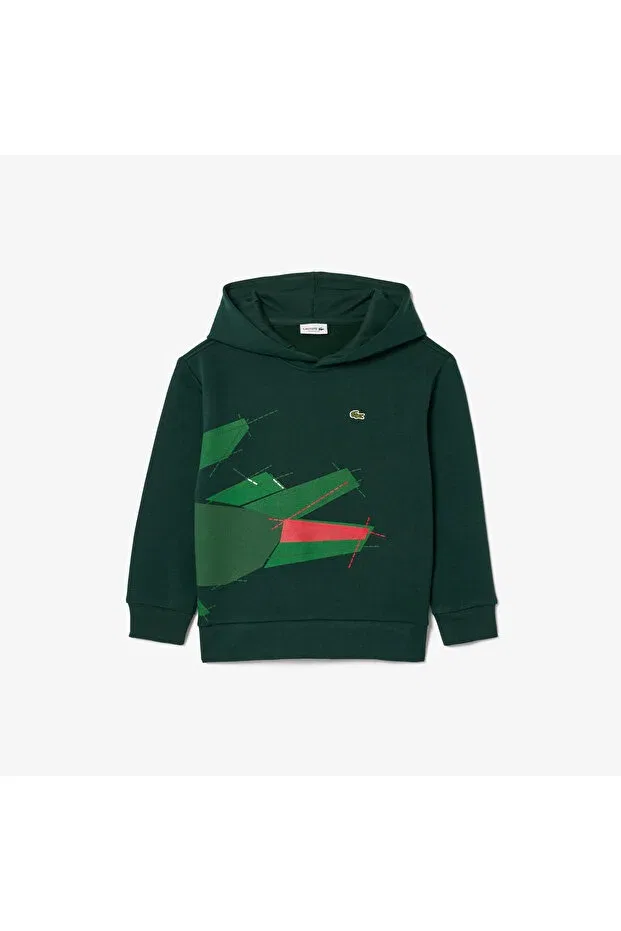 Детское худи для девочек с принтом Lacoste, Yzp-Green