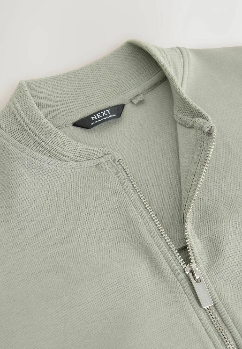 Куртка-Бомбер классического кроя - стильная толстовка на молнии Next, Soft Green Interlock — фото 2