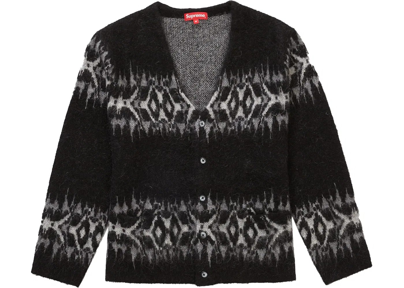 Мужской кардиган в полоску Supreme Abstract Stripe Cardigan, Black