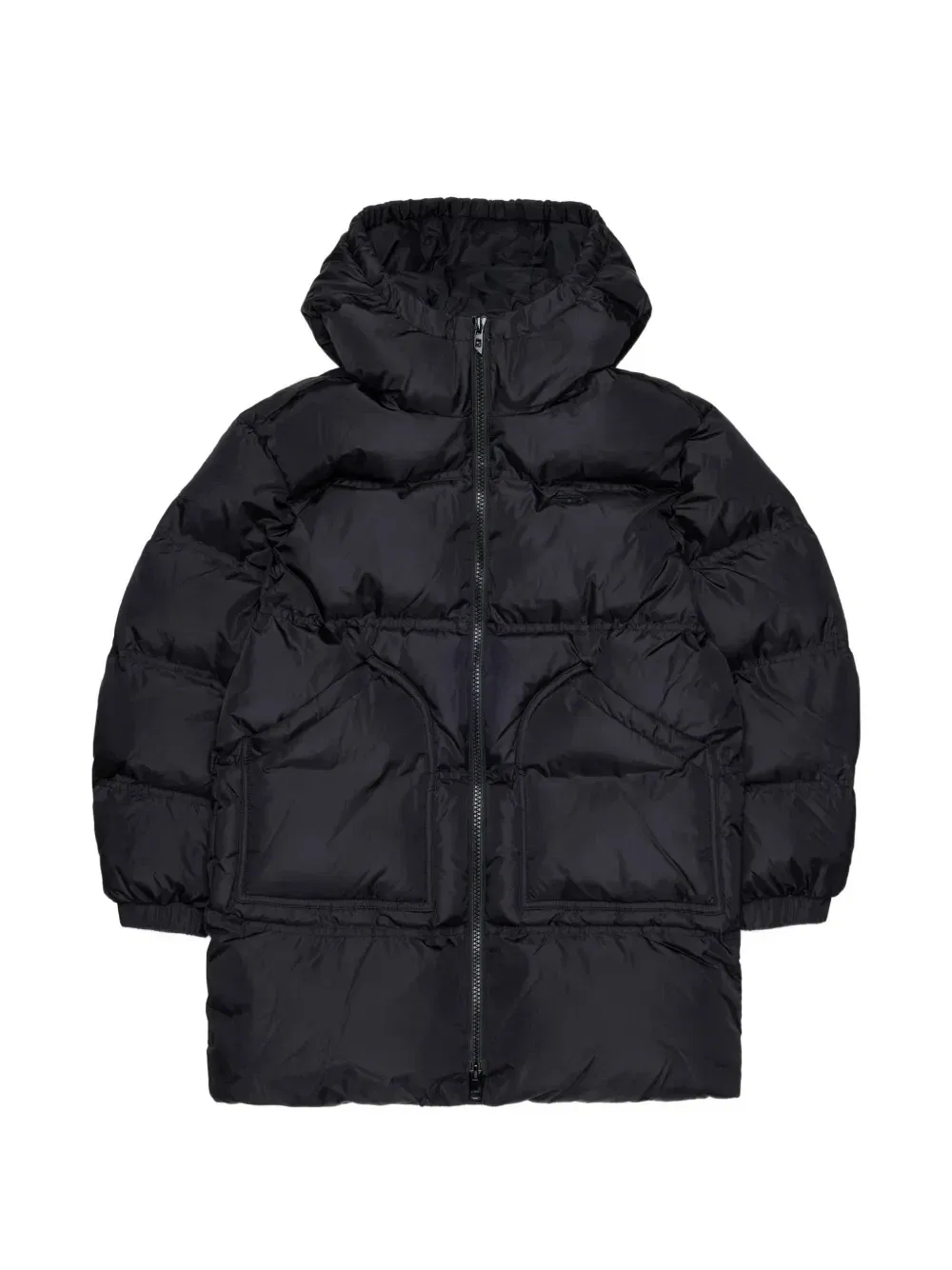 Стеганая куртка с логотипом Diesel Kids, черный