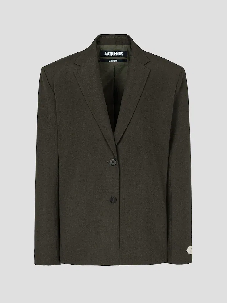 Жакет оверсайз La Veste Carree JACQUEMUS, Dark Khaki
