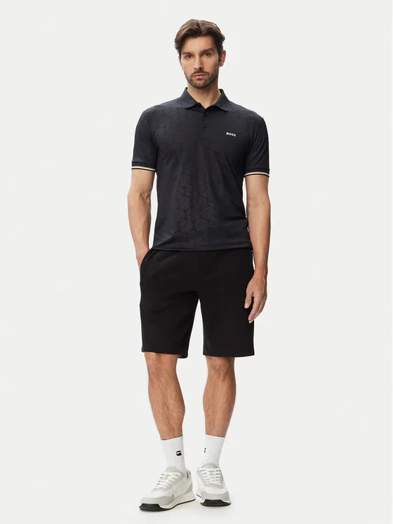 Поло slim fit Game Boss, темно-синий — фото 2