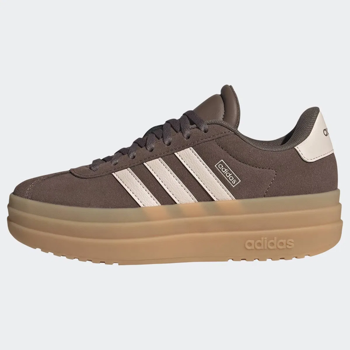 Детские кеды для мальчиков с тройной подошвой Vl Court Bold Shoe Adidas, Earth Strata/Wonder Quarry/Gum3 — фото 2