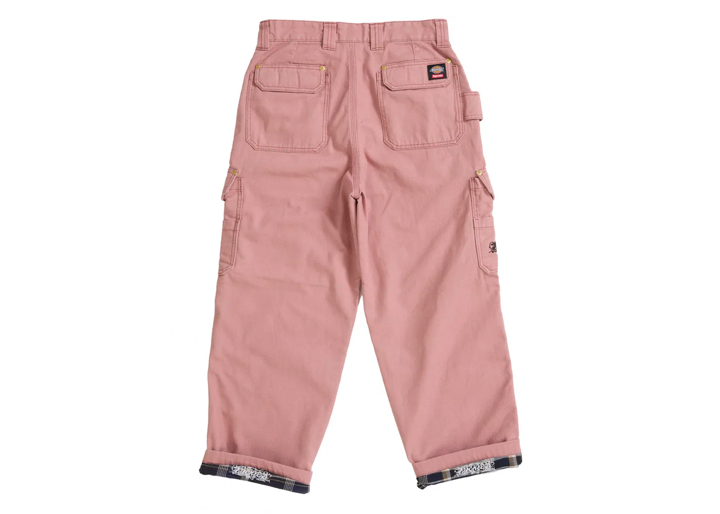 Мужские брюки-карго с подкладкой из фланели Supreme, Pink — фото 2
