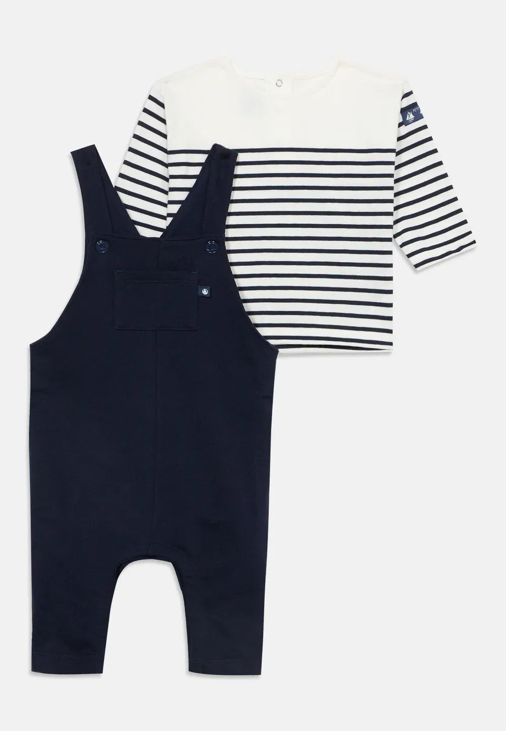 Комплект - топ с длинными рукавами Petit Bateau, Dark Blue/White — фото 3