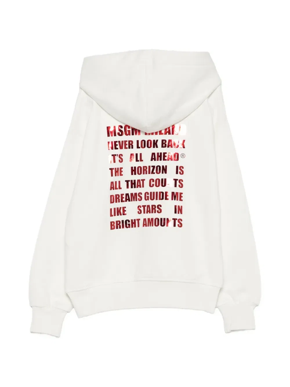 Толстовка с логотипом и металлическим эффектом Msgm Kids, белый — фото 2