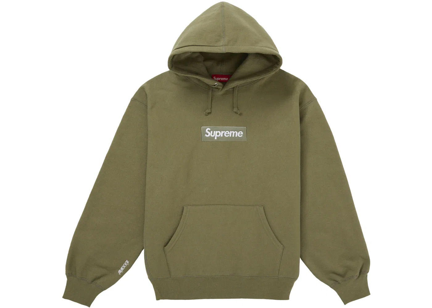 Мужская худи Supreme Box Logo с длинным рукавом, модель Sweatshirt (FW25), Light Olive