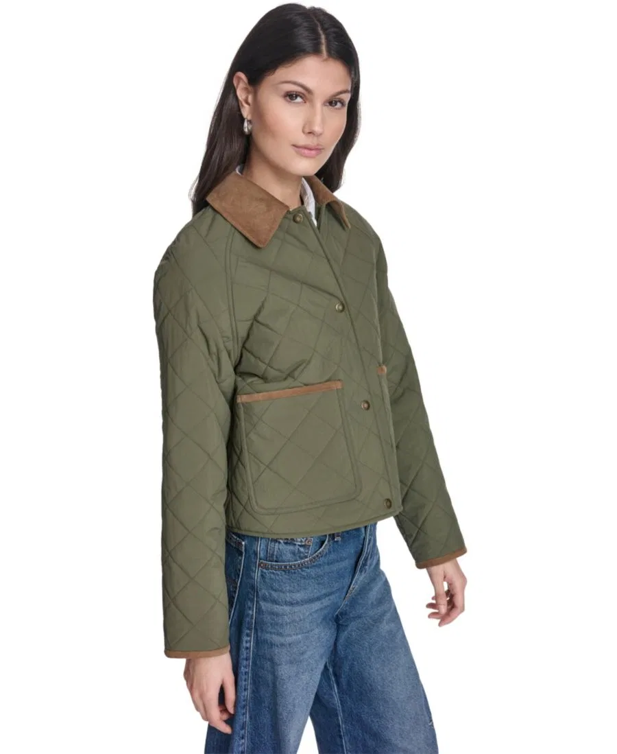 Женская куртка Diamond Quilted Levi's, Olive — фото 3