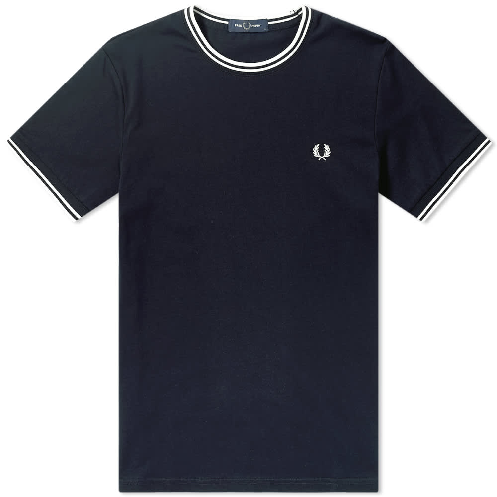 

Футболка Fred Perry Twin Tipped Tee, Черный, Футболка Fred Perry Twin Tipped Tee