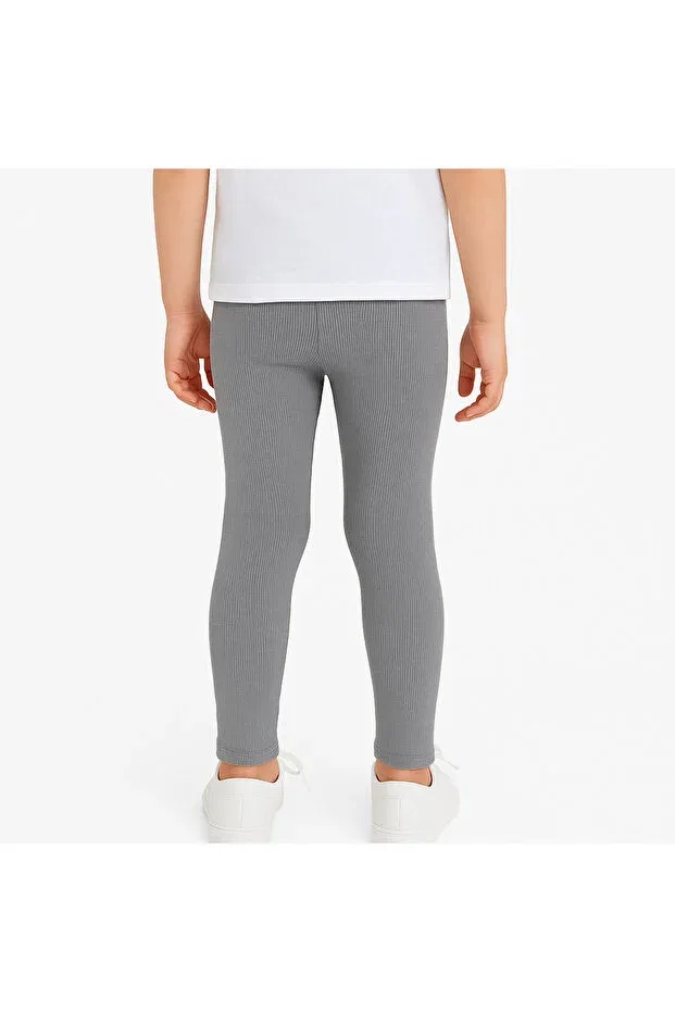 Детские леггинсы для девочек хлопковые Basics Kyex, Pastel Gray — фото 3