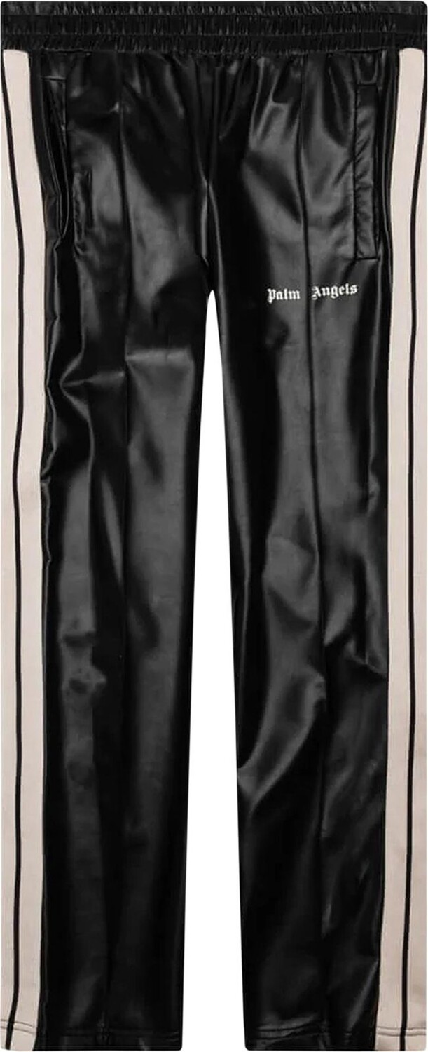 

Брюки Palm Angels Like Leather Track Pants 'Black/White', черный