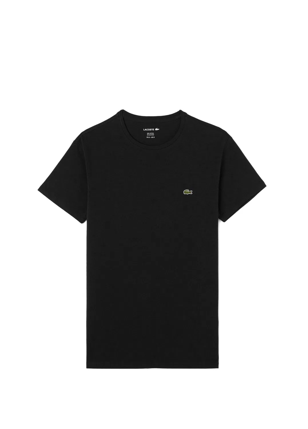 Футболка Lacoste, классический крой, черный — фото 3