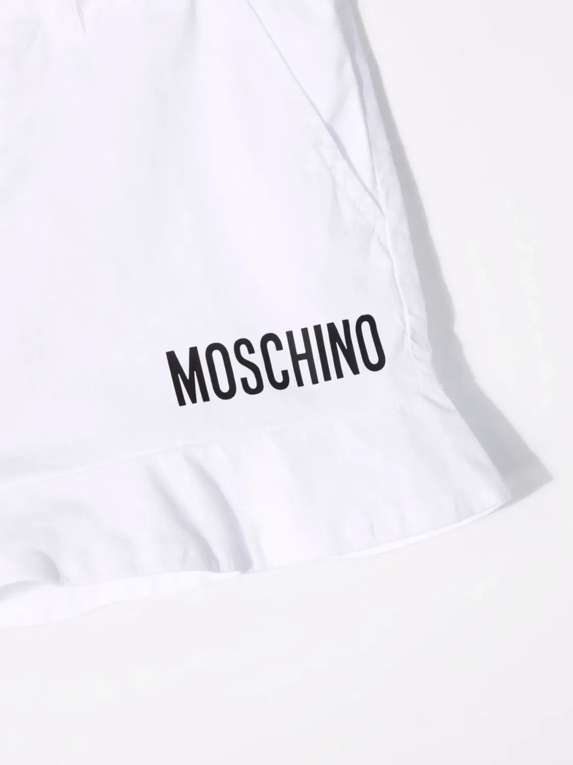Джинсовые шорты с рюшами Moschino, белый — фото 3