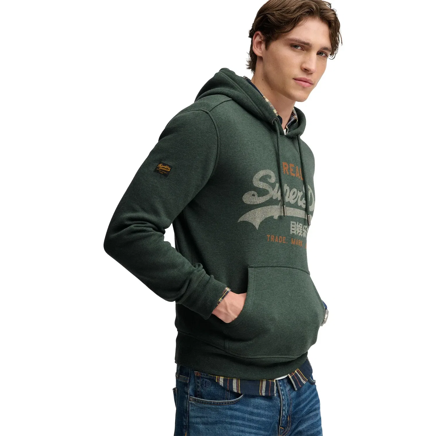 Свитшот темно-зеленый Superdry, темно-зеленый — фото 3