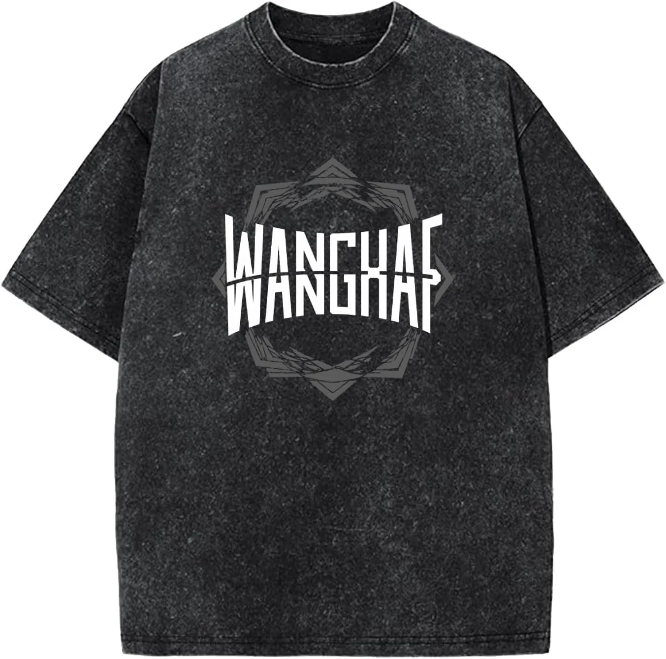 Мужская футболка свободного кроя Shirt-004, Wash Black