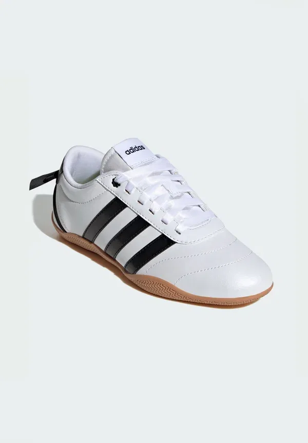 Детские кроссовки Grand Court Lo для девочек (юниорская модель) Adidas Sportswear, белый/черный/желтый — фото 2