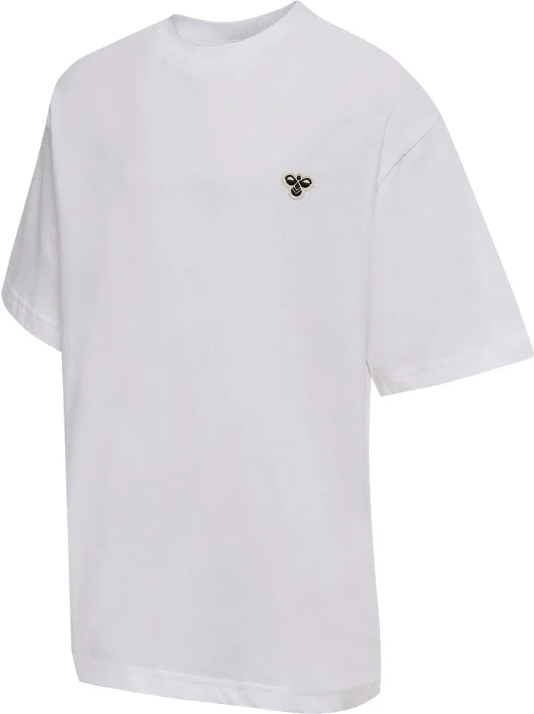 Футболка свободная с принтом пчелы Hmljr Loose T-Shirt S/S Hummel, белый