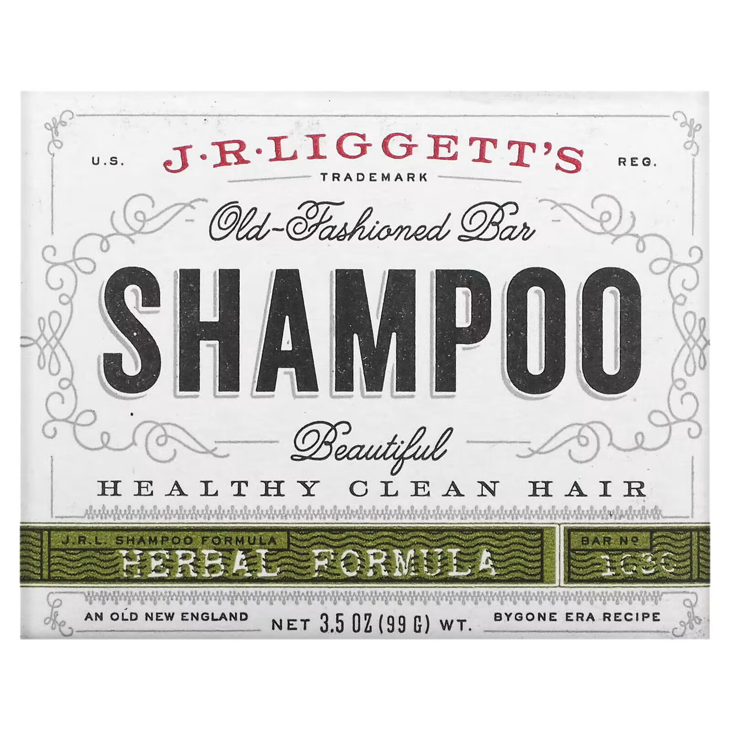 

J.R. Liggett's, Old Fashioned Shampoo Bar, травяная формула, 99 г (3,5 унции)