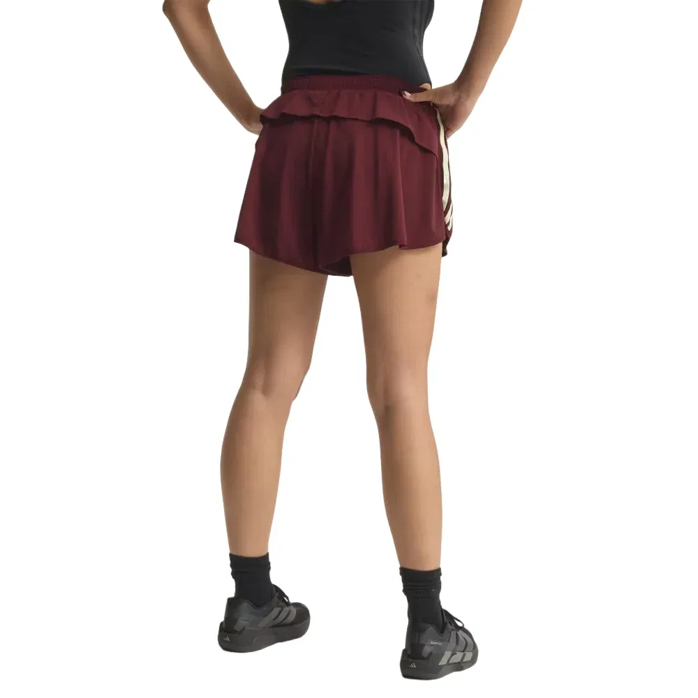 Женские шорты для тренировок Originals Sport Shorts Asia Sizing 'Burgundy' adidas, Burgundy/Off White — фото 4
