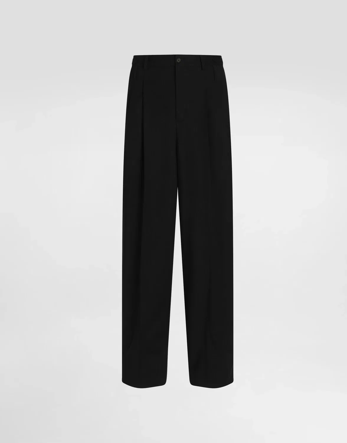 Шерстяные брюки из габардина Dolce & Gabbana, черный