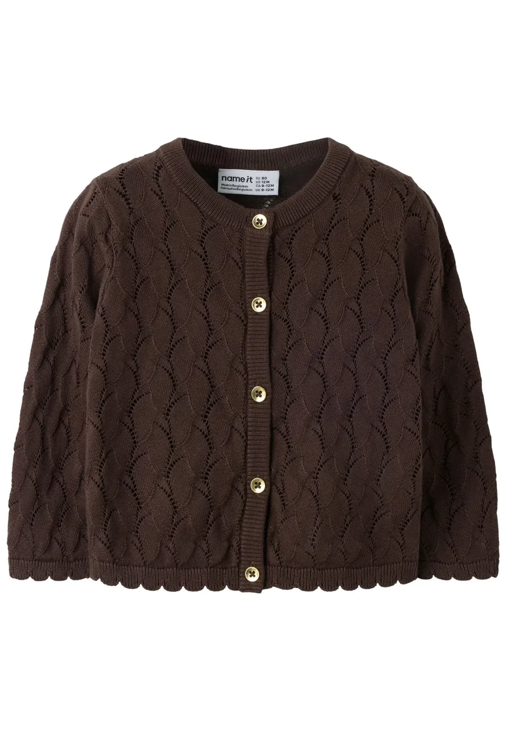 Nbfpnajsa ls knit card - cardigan Name It, Sealbrownbrown