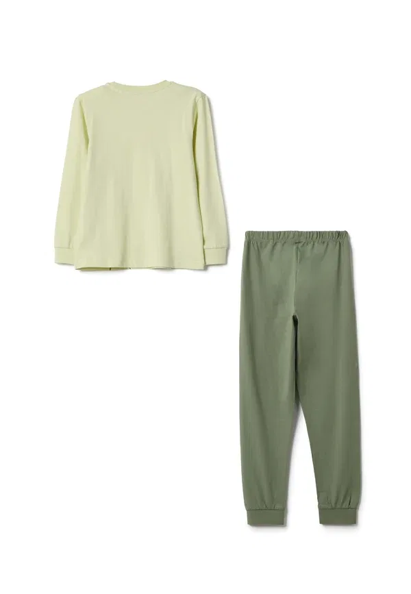 Пижамный комплект с принтом лягушки, хлопок, With frog print regular fit - pyjama set, Ovs, Aqua Green, бирюзовый — фото 2
