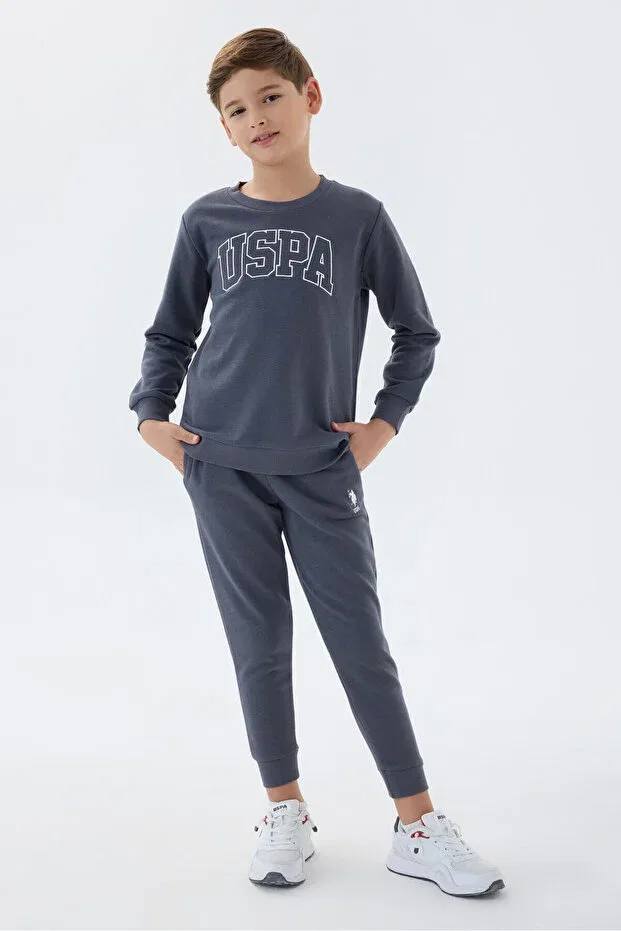 Детский комплект для мальчиков спортивный U.S. Polo Assn., Smoked — фото 2