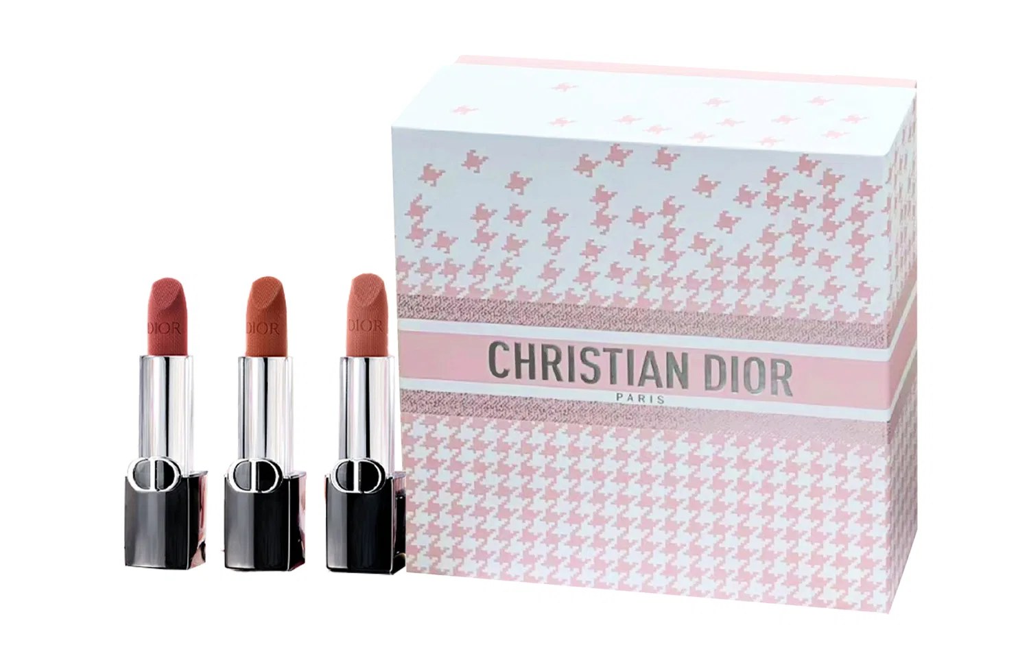 Женский набор помад DIOR Rouge Dior Limited Edition Velvet, 3 оттенка, 3.5 г, DIOR, Black