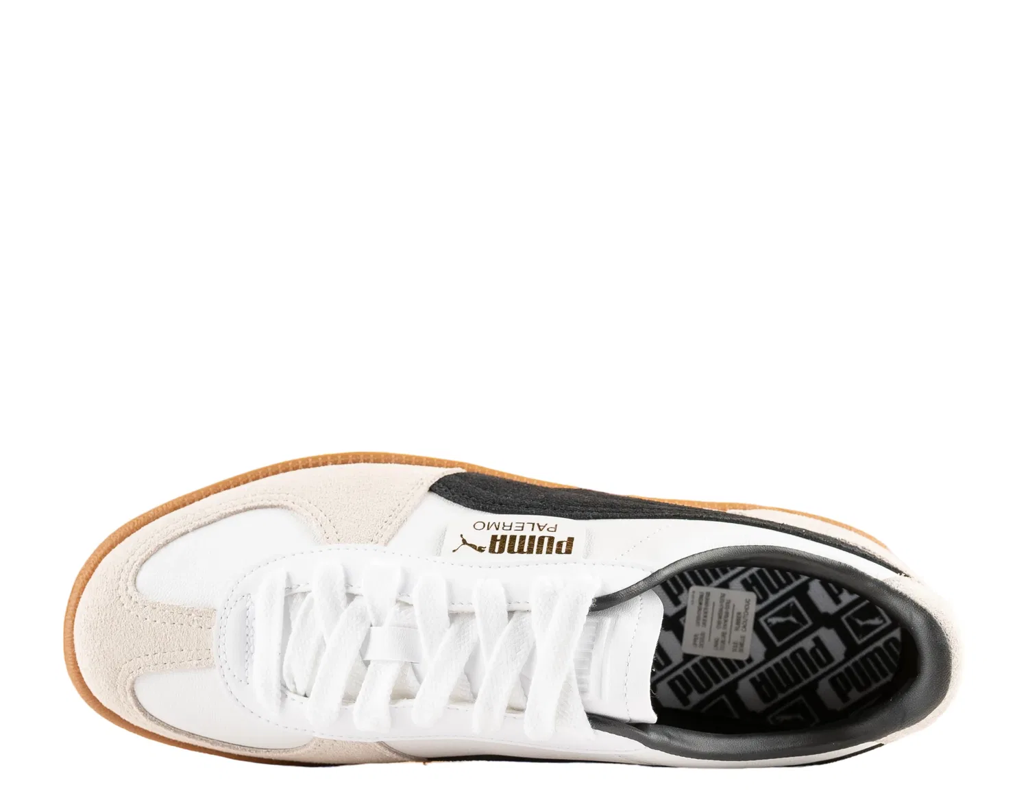 Мужские кожаные кроссовки Puma Palermo OG для футбола, модель 396464-01, коричневый — фото 4