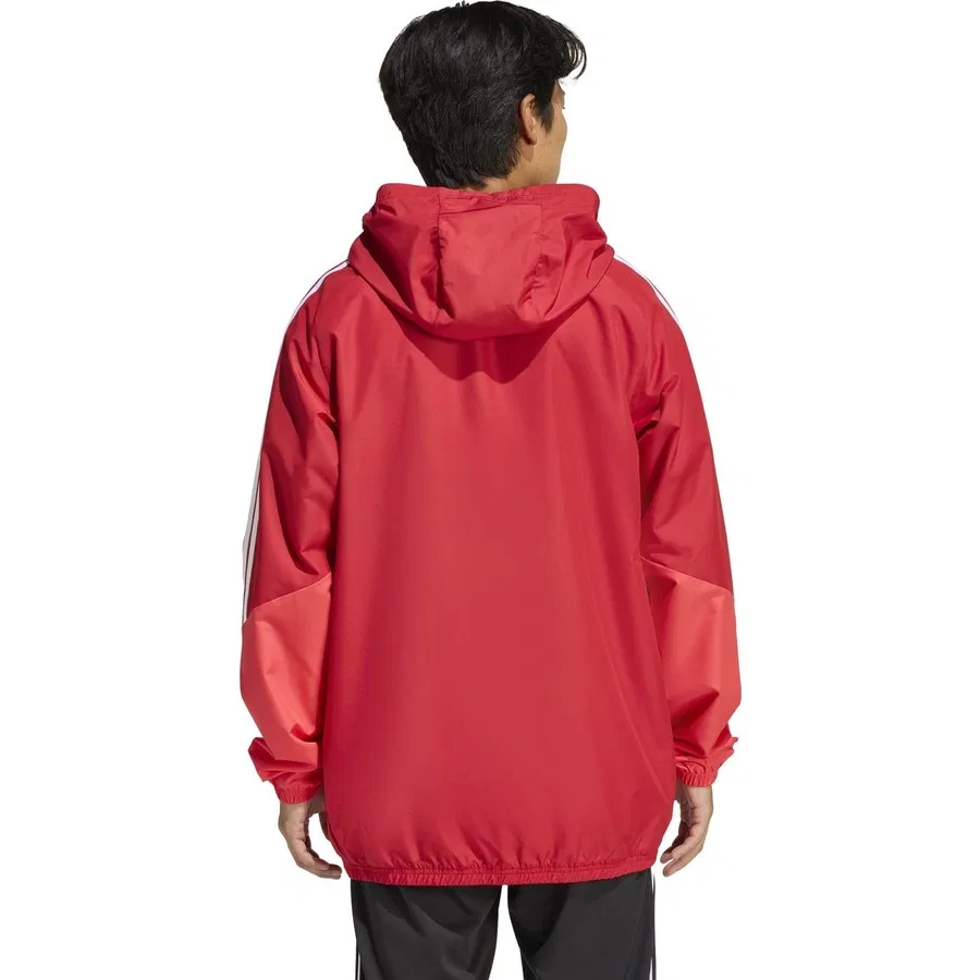 Мужской спортивный свитшот для футбола с капюшоном TIRO26C Aw Jkt adidas, Красный — фото 2