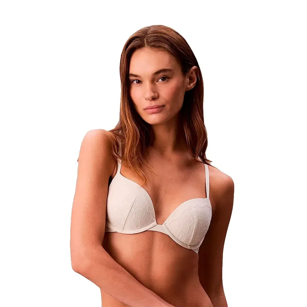 Женский бюстгальтер пуш-ап с кружевом Calvin klein LV00QF8442, White