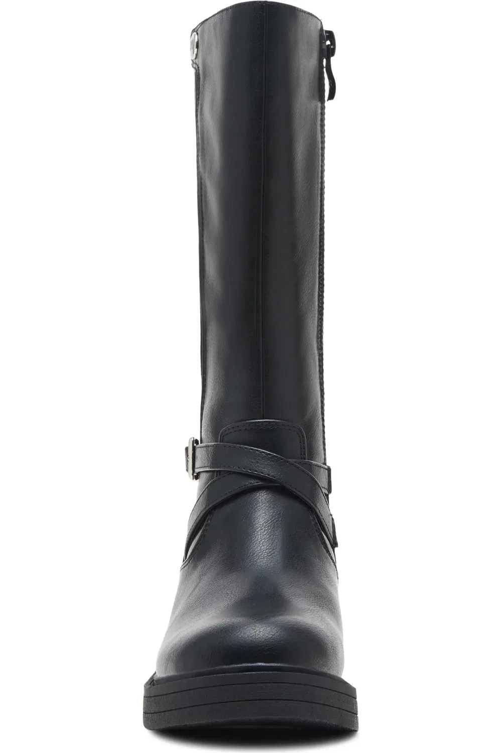 Детские ботинки из эко-кожи с трикотажным голенищем Renee Steve Madden, черный — фото 3