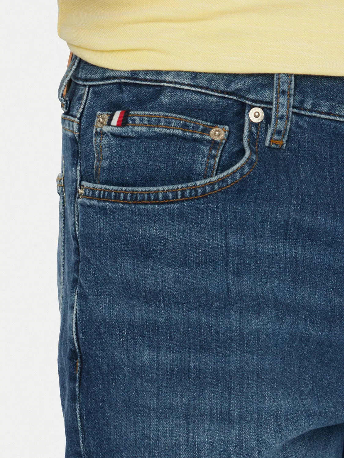 Мужские джинсовые шорты прямого кроя Denton Tommy Hilfiger, темно-синий — фото 4