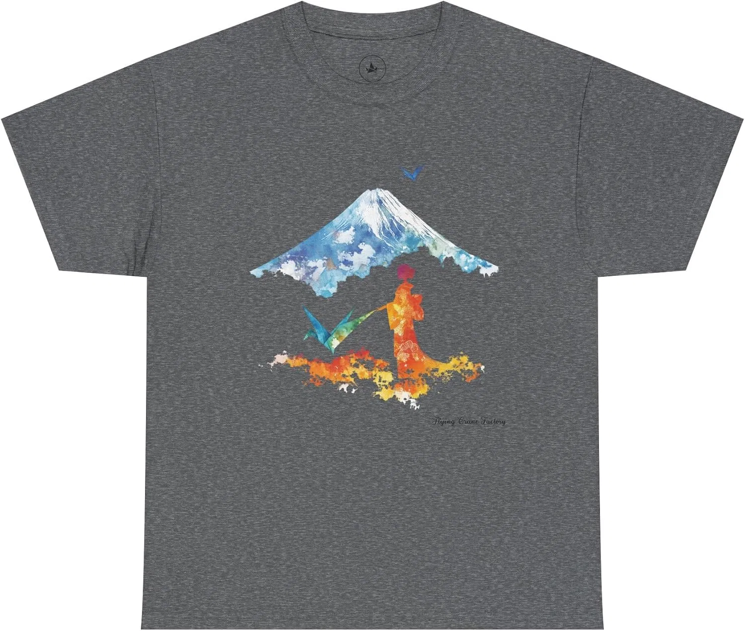 Мужская футболка с краном оригами Gildan, Graphite Heather