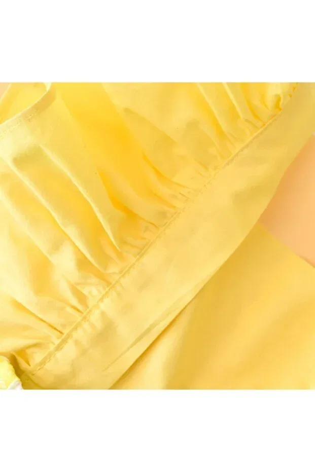 Детский комбинезон для девочек хлопковый Yayakids, Lemon Pattern — фото 4
