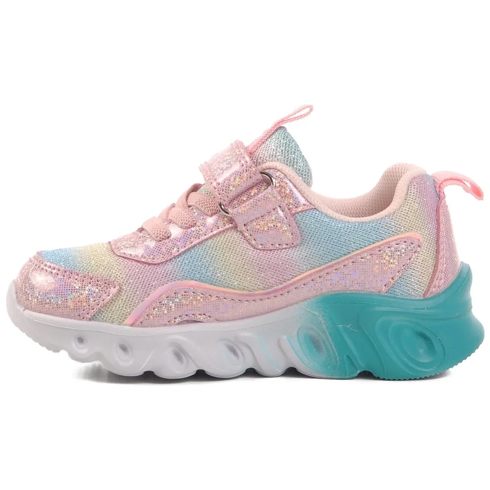 Детские спортивные кроссовки для девочек со шнуровкой и подсветкой, Pink BNI-10136 B United Colors Of Benetton — фото 2