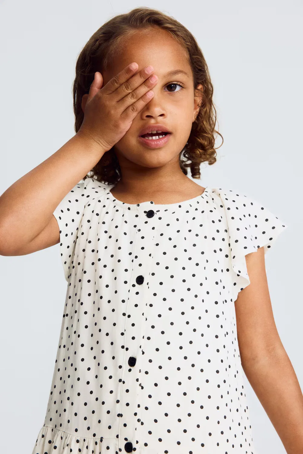 Платье из вискозы с узором H&M, Cremefarben/Polka Dots — фото 2