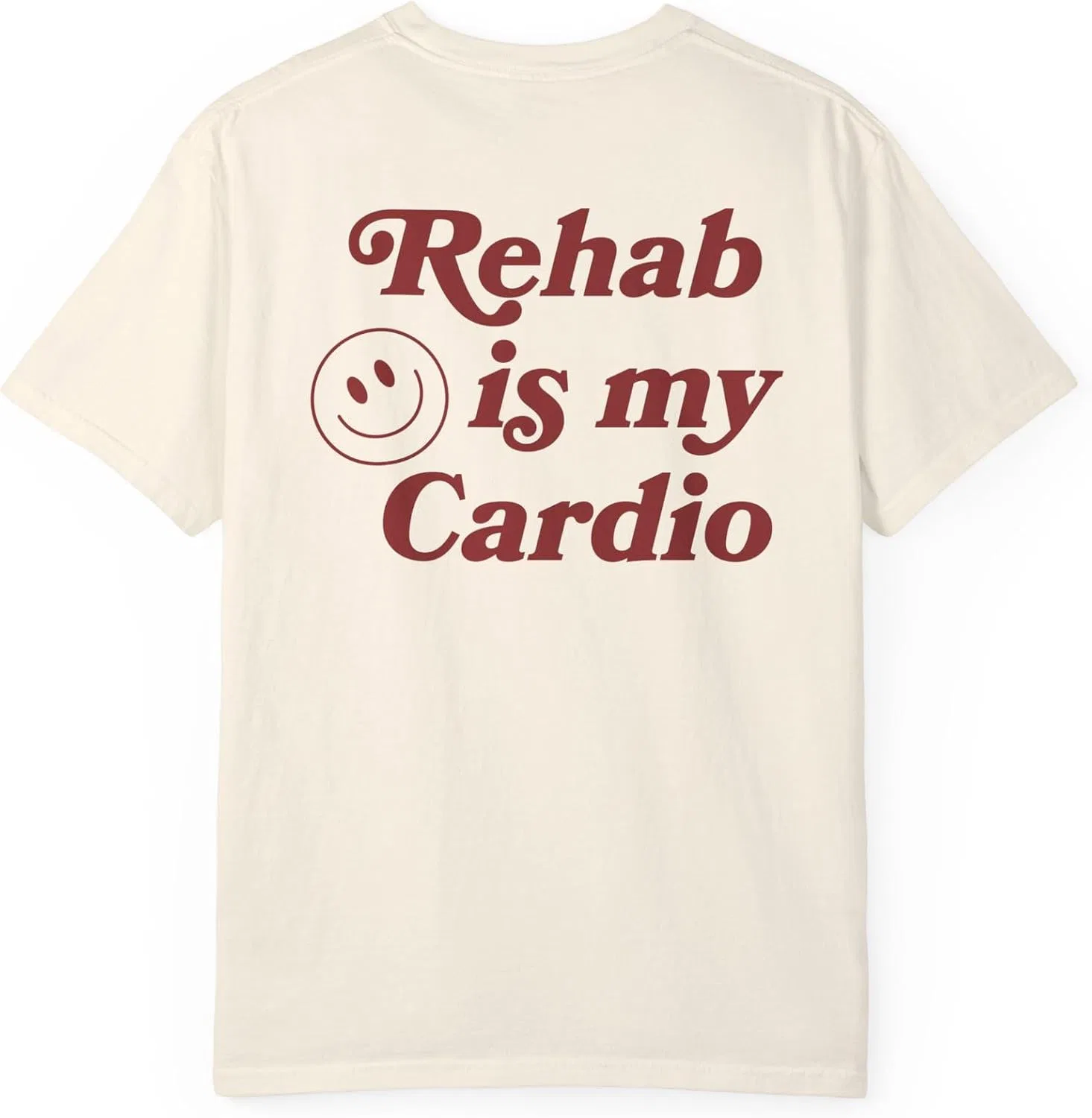 Футболка с принтом Rehab is my cardio Comfort Colors, Ivory