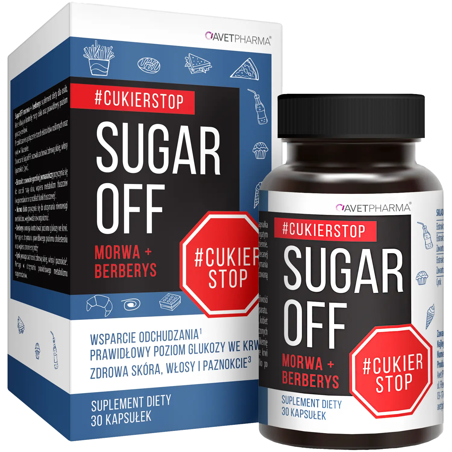 

Sugar Off Morwa + Berberys биологически активная добавка, 30 капсул/1 упаковка