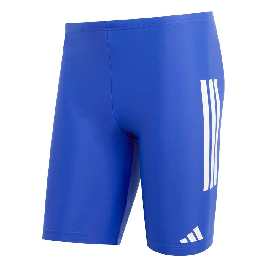 Плавки-шорты-стринги ADIDAS PERFORMANCE Skinny Athletic Swim Trunks синего цвета
