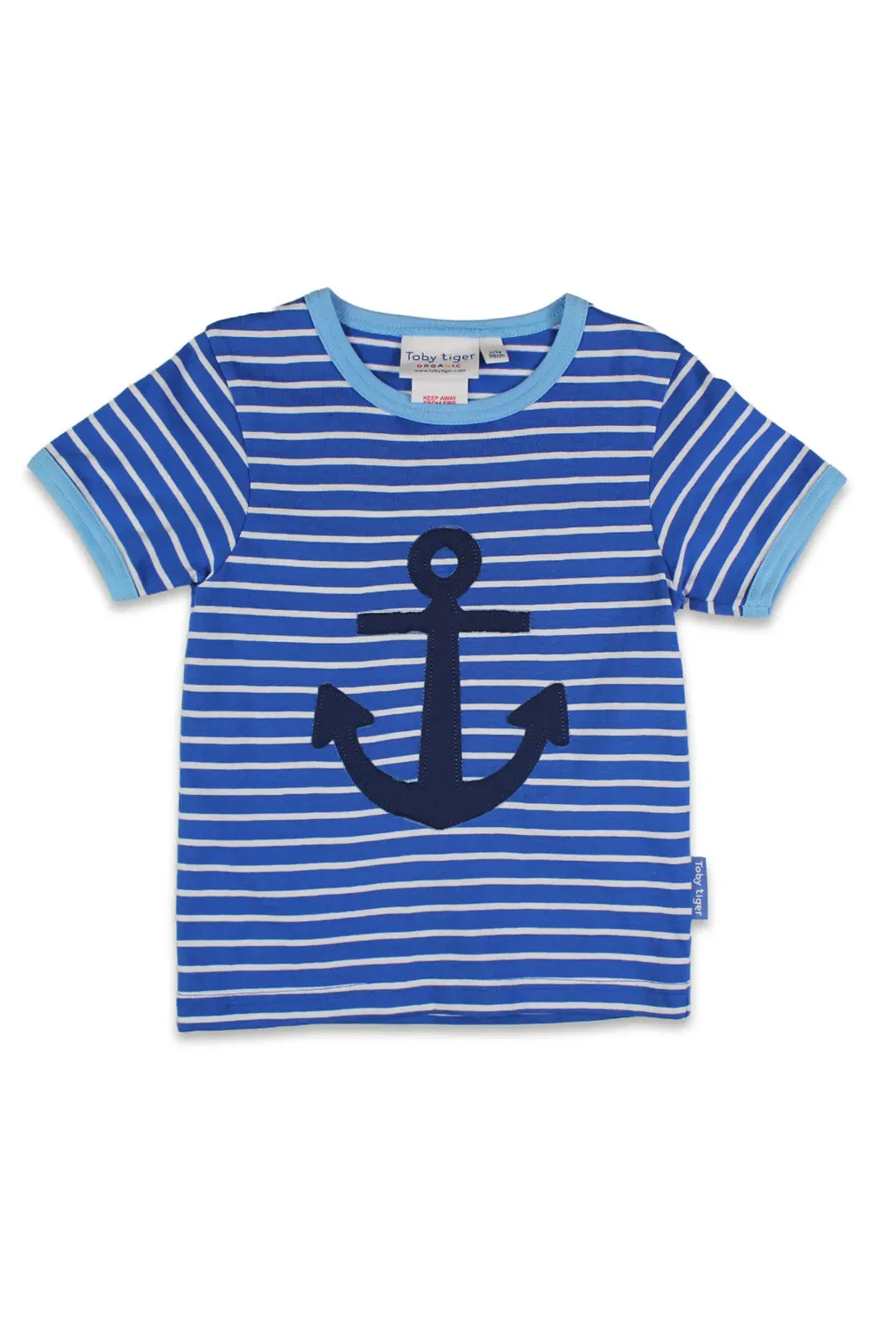 Детская футболка с аппликацией с коротким рукавом Toby Tiger, Blue
