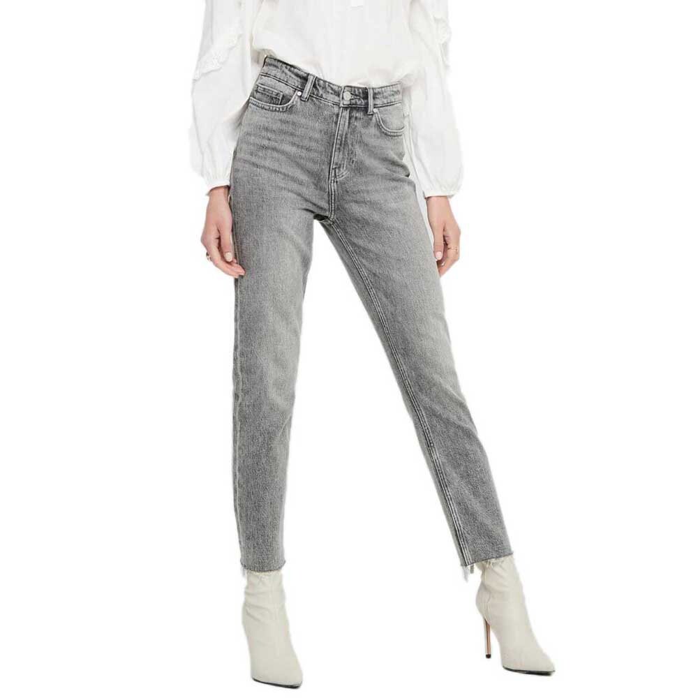 

Джинсы Only Emily Life High Waist Straight Raw Crop Ankle NAS028, серый