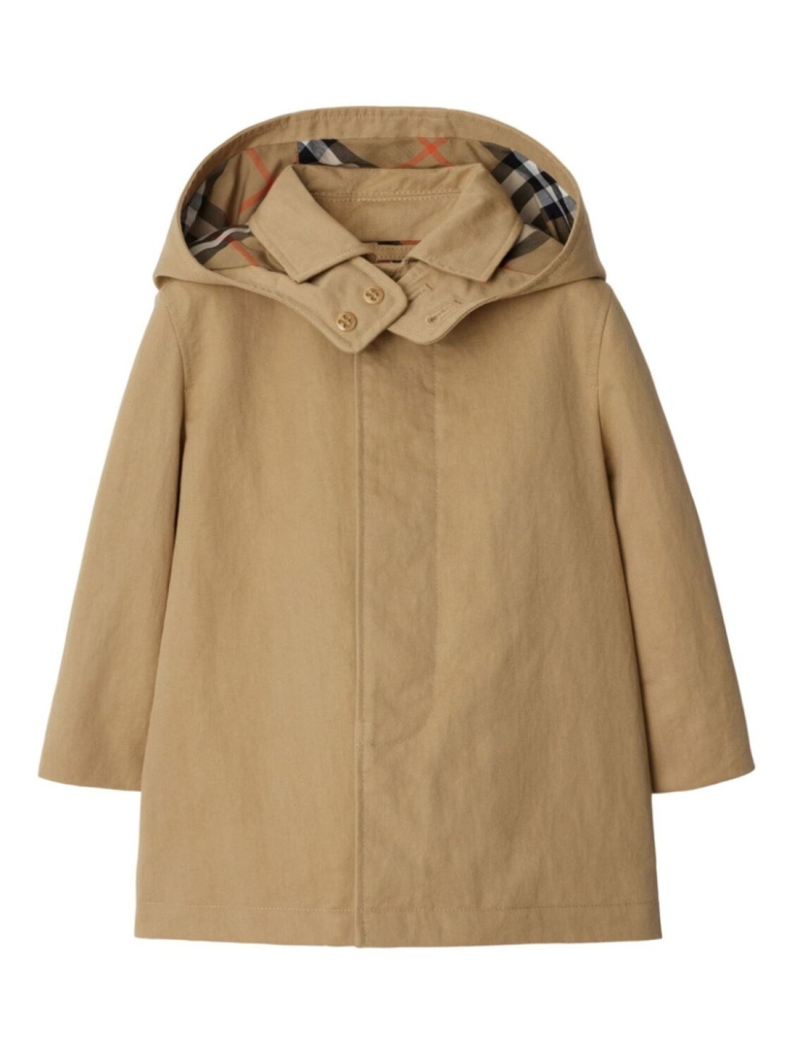 

Хлопковый плащ Burberry Kids, нейтральный цвет