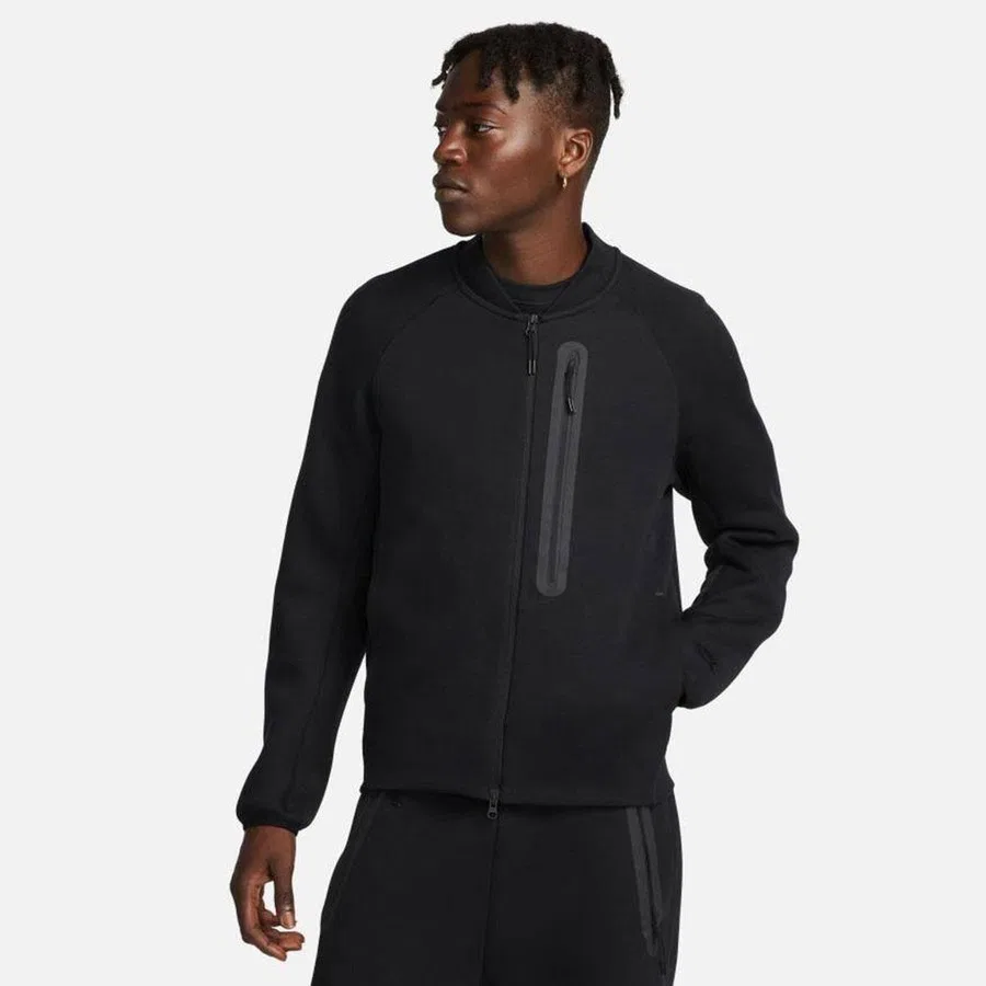 Мужской свитшот-бомбер с молнией Tech Fleece Classic Bomber Nike, Черный — фото 2