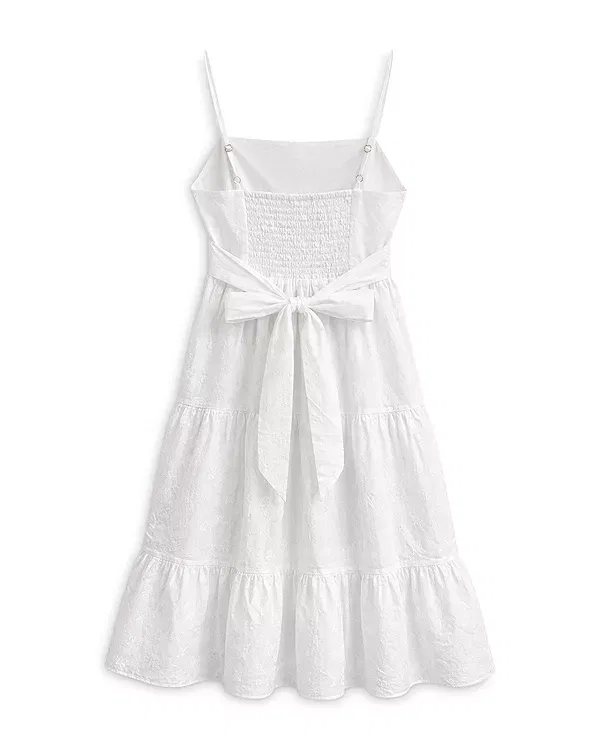 Детское платье для девочек с квадратным вырезом Alessandra KatieJ NYC, White Eyelet — фото 2