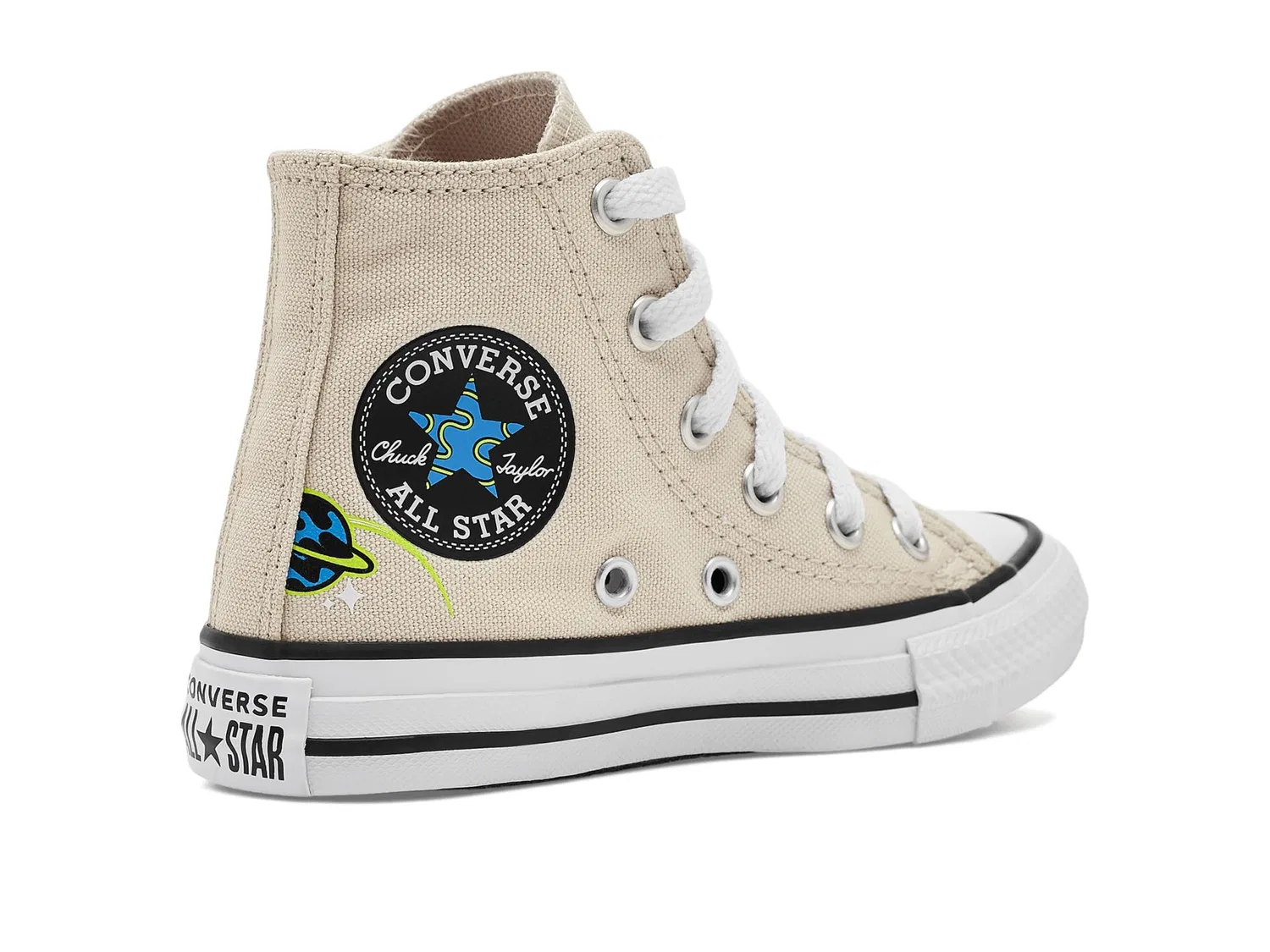 Кроссовки Chuck Taylor All Star Planets (для маленьких детей) Converse Kids, Classic Ecru/Light Blue — фото 4