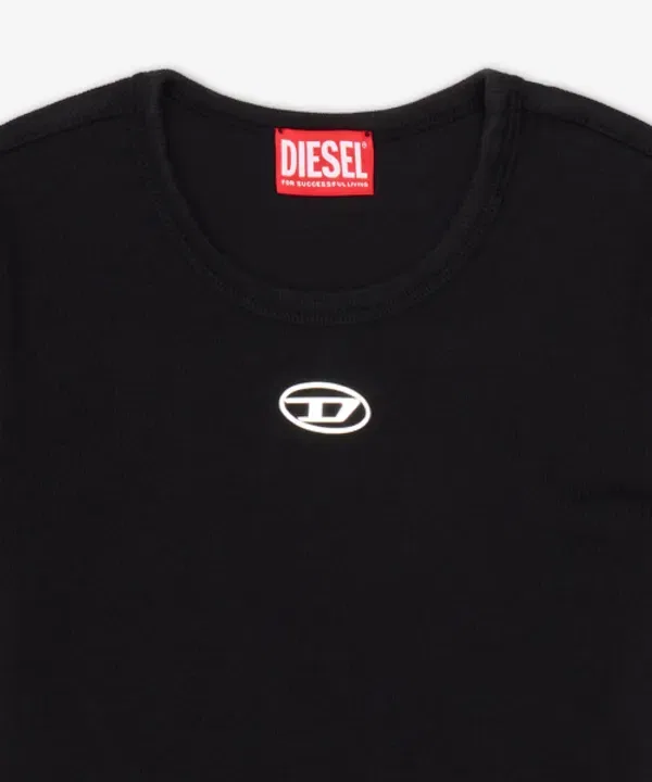 Футболка с длинным рукавом T-элли лонг, черная, Diesel — фото 3